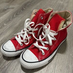 High-Top Red Converse Sneakers